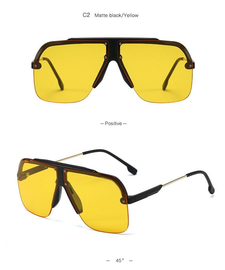 New Style Big Frame European and Beautiful Half Frame Sunglasses