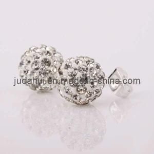 2012 Handmade Shamballa Pearl Earrings (JDH-ADER026)