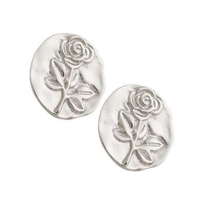 Fashion Vintage Romantic Rose Round Earrings Jewelry