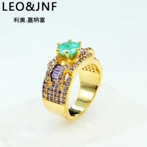 Wholesale Fashion Jewelry Gold Plating with Fusion Fusion Stone in Brass