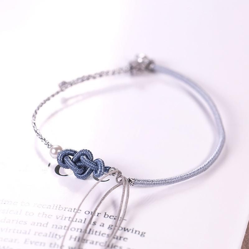 Extra-Fine Ruyi Knotted Rope Bracelet Semi-Finished Beaded Bracelet