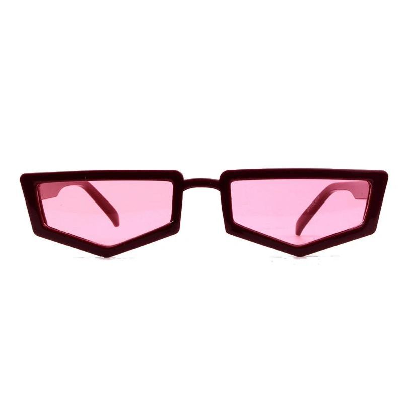 2017 Tiny Rectangle Shape Fashion Sunglasses with Red Color