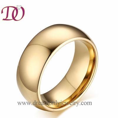 8mm Fashion Gold Tungsten Rings Jewelry Tungsten Rings for Women and Men