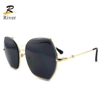 Hot Selling Custom Logo Wholesale Cat Ear Metal Frame Women Sunglasses