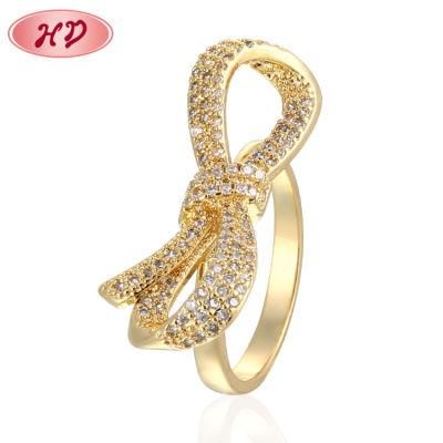 2020 Fashion Popular Gold Plated Wedding Rings with Zircon for Women