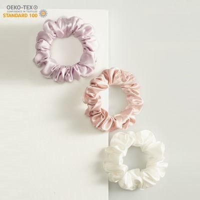 Factory Wholesale 100% Mulberry Silk Hair Tie Medium 3.5cm Silk Scrunchies