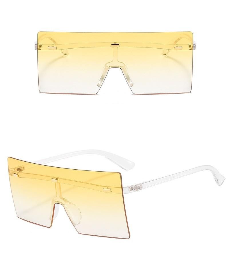 2020 Big Frame Square Women Fashion One-Piece Sunglasses