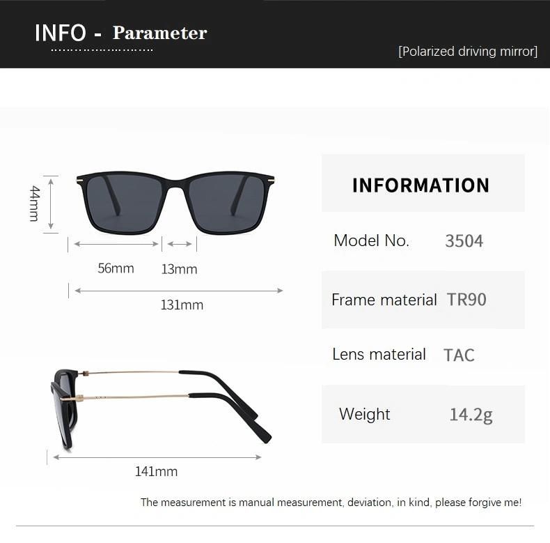 2020 New Tr90 Polarized Sunglasses Classic Square Sunglasses Factory Direct Wholesale