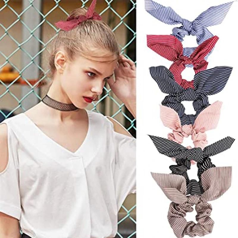 Shining Elastic Unicorn Color Hair Srunchies with Bowknot Hair Band