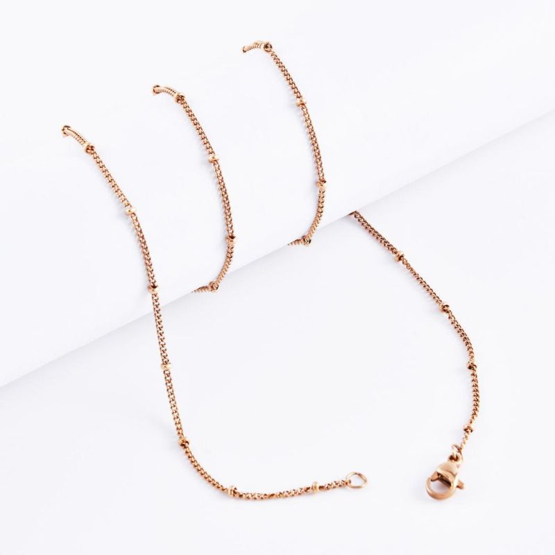 Fashion Accessories Necklace Jewelry Curb Chain Beads Gift Decoration Girl Jewellry Bracelet Anklet for Pendant Design