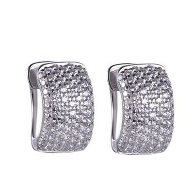 925 Sterling Silver or Brass CZ Small Cuff Earring for Ladies