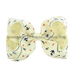 Custom Printed Hair Clip Grosgrain Hair Bows