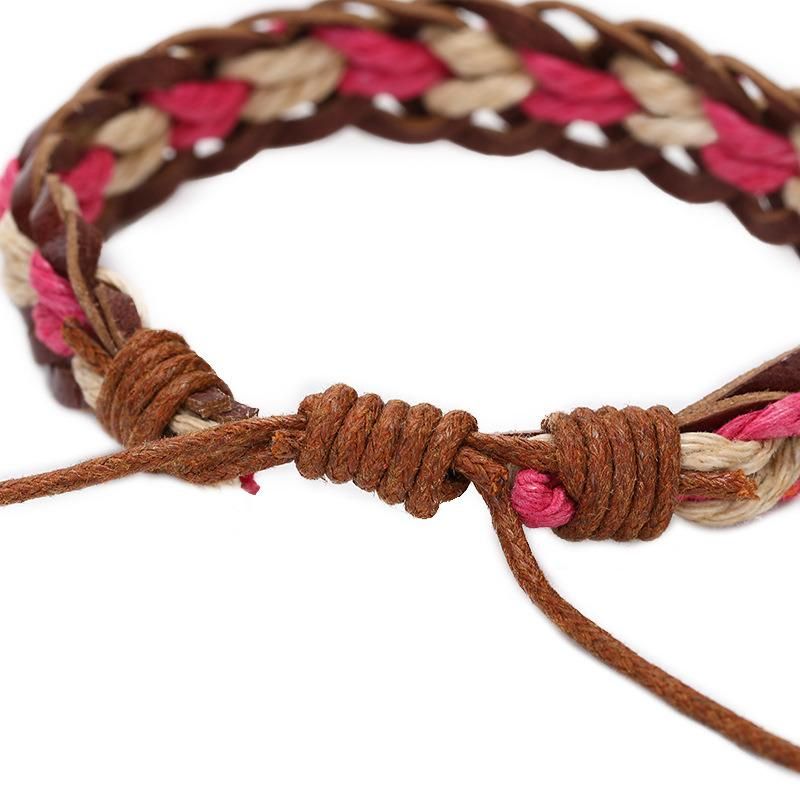 Factory Couples Color Cotton Woven Bohemian Ethnic Style Bracelet