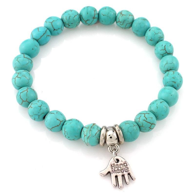 Semi Precious Stone Fashion Turquoise Beaded Bracelet