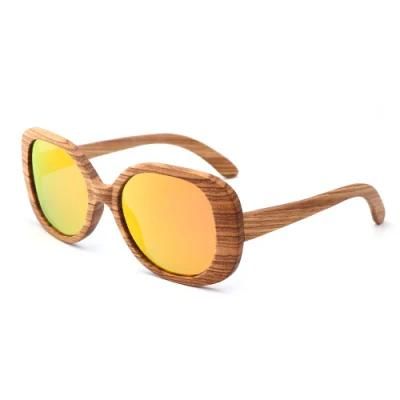 Polarized Eco-Friendly Bamboo and Wooden Oval Frame Sunglasses