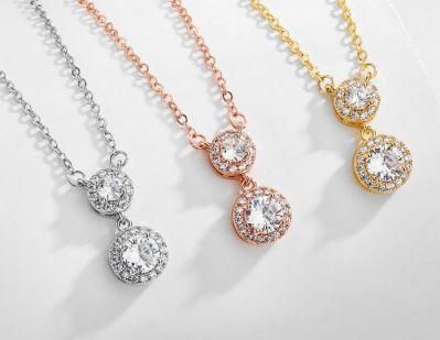 Wedding Pear CZ Necklace Jewelry Set, Bridal Jewelry Set, Bridesmaid Jewelry Set, Gift Jewelry