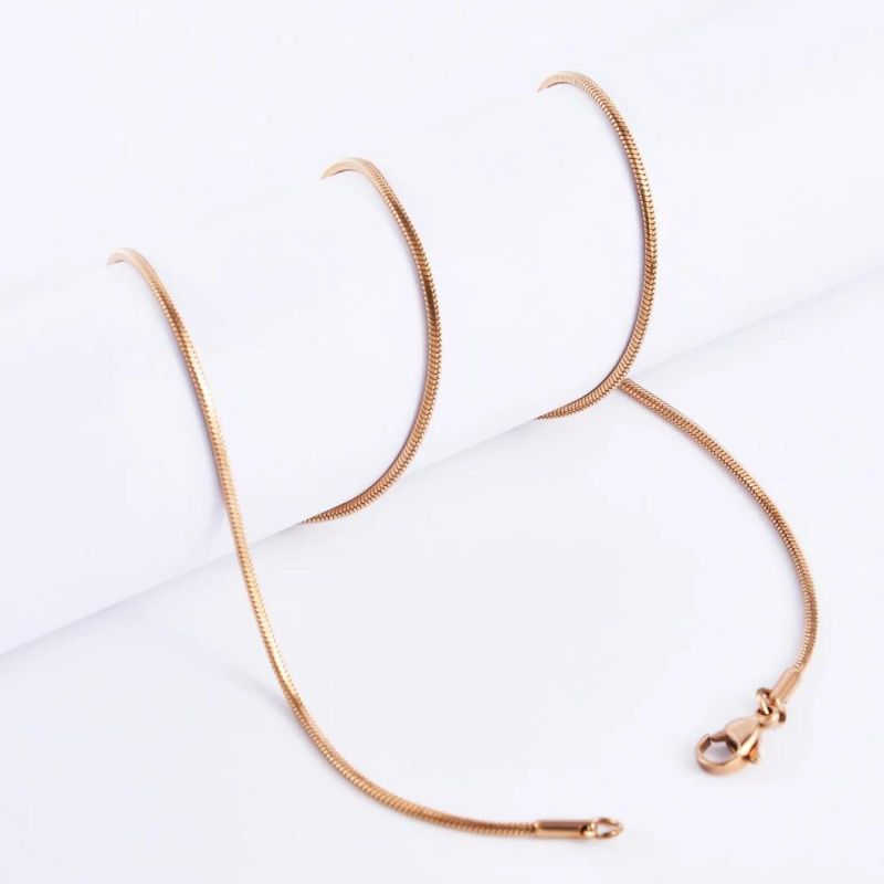 Factory Supplier Fashion Soft Square Snake Anklet Gold Plated Stainless Steel Jewellery Chain Jewelry Necklace Bracelet for Fancy Accessories Design