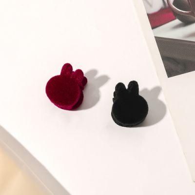 Top Selling Flocking Clip Rabbit Ear Cartoon Hairpin