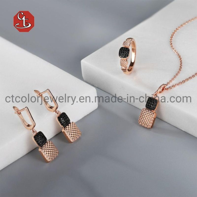 Costume Jewellery Women New Models Set Jewelry Wholesale 925 Silver Ring with CZ