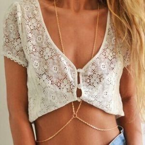 Fashion Sexy Golden Plated Belly Body Chains Jewelry for Women