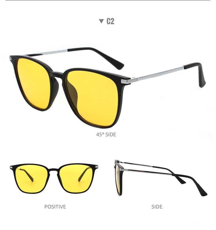 2022 Fashion Retro Vintage Buffs Square Frame Sunglasses Trendy Sunglasses for Unisex