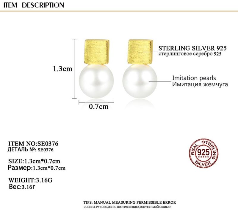 Fashion Jewelry Mini Bulb Earring Stud with Pearl