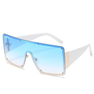 Fashion Modern Big Frame Sunglasses Female One-Piece Wide Edge Sunglasses