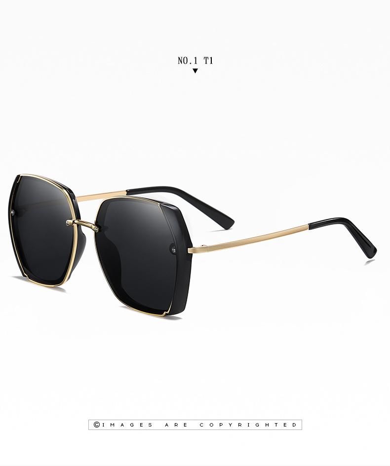 Fashion New Designer Sunglasses for Woman Fashion Square Metal Colorful Sunglasses Italy Design Low MOQ Stock