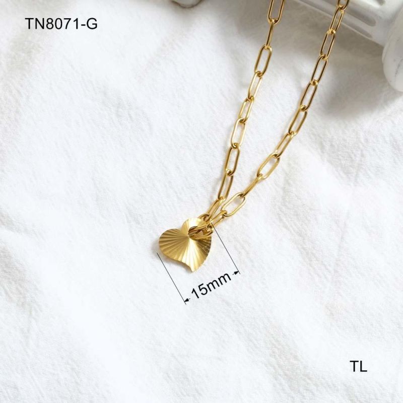 Manufacturer Custom High Quality Fashion Jewelry Non Fade New Arrivals Fashion Heart Earing Gold Plated Stainless Steel Hoop Earring