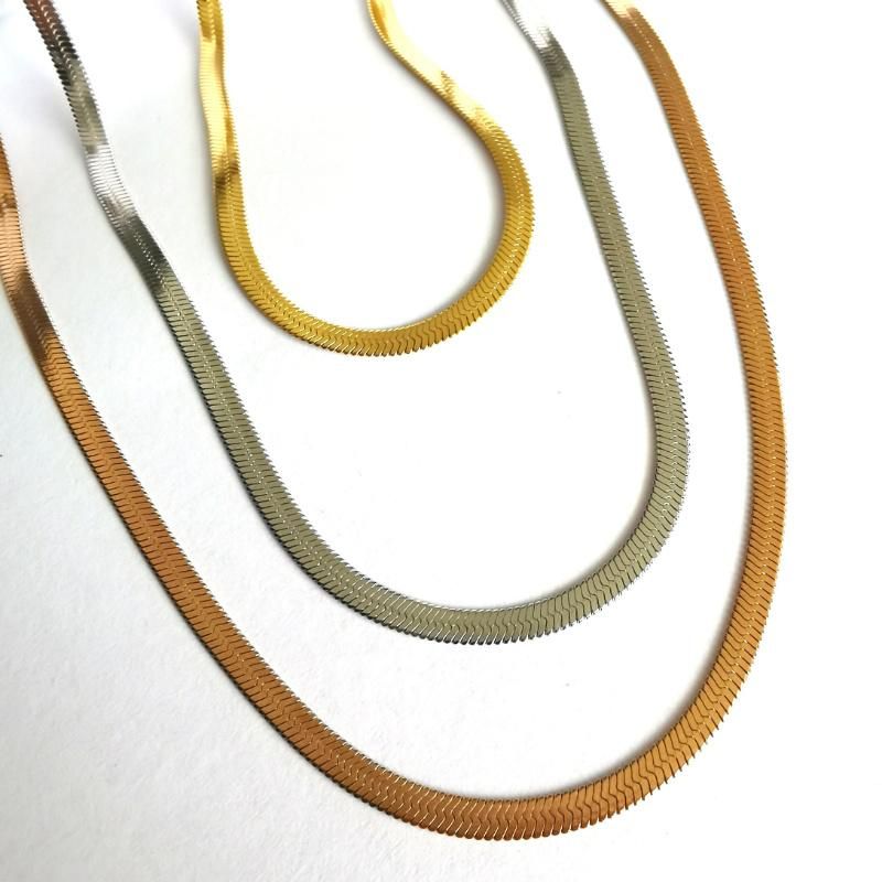 Stainless Steel Fashion Necklace Jewelry Herringbone Bracelet Custom Design