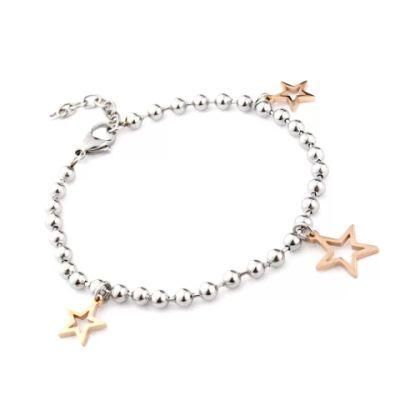 Bead Ball Bracelet with Star Charm for Women