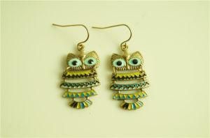 Alloy Owl with Epoxy Earring