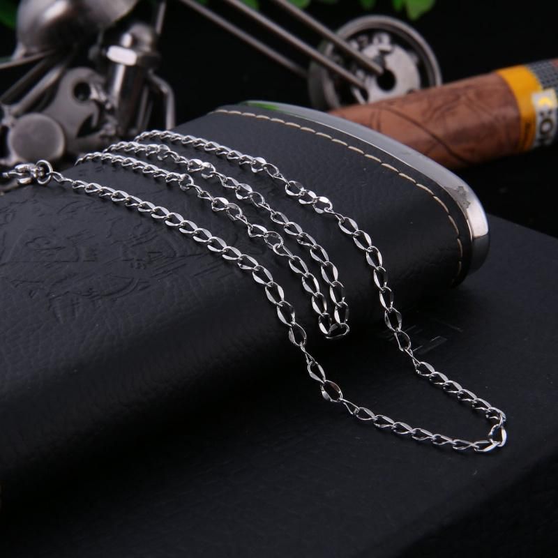 Fashion Custom Necklace Promotional Accessories Embossed Welded Link Chain Jewelry