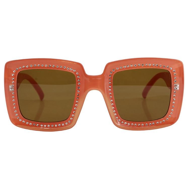 2020 Square Shape Pumpkin Color Fashion Sunglasses