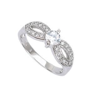 Wholesale 925 Sterling Silver Bright Cubic Zirconia Lady&prime;s Splendid Ring