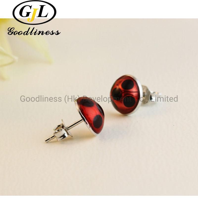 Fashion Enamel Beetle Animal Shape Earring Stud Jewelry