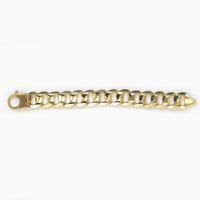 2022 New Fashion Jewelry Hip Hop 14K Cuban Link Chainreal Gold Heavy Solid 8mm-18mm Miami Cuban Link Chain Necklace/Bracelet for Men