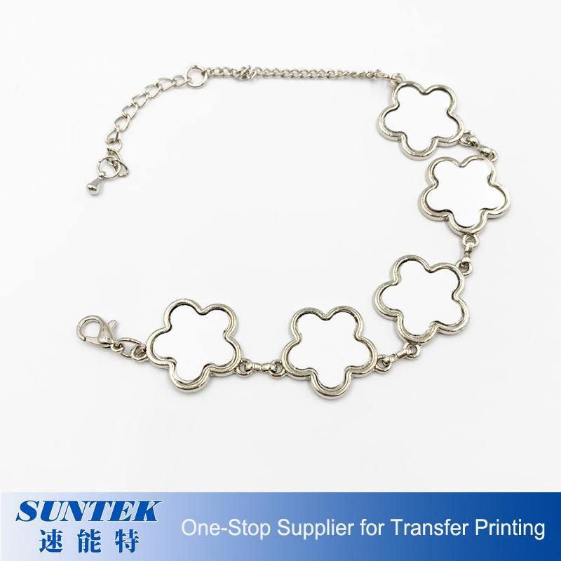Five Circles Shape Sublimation Blank Metal Jewelry Bracelet