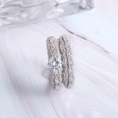 925 Silver Fashion Accessories Fashion Jewelry Big Shining Cubic Zirconia Moissanite Lab Diamond Factory Wholesale Ring