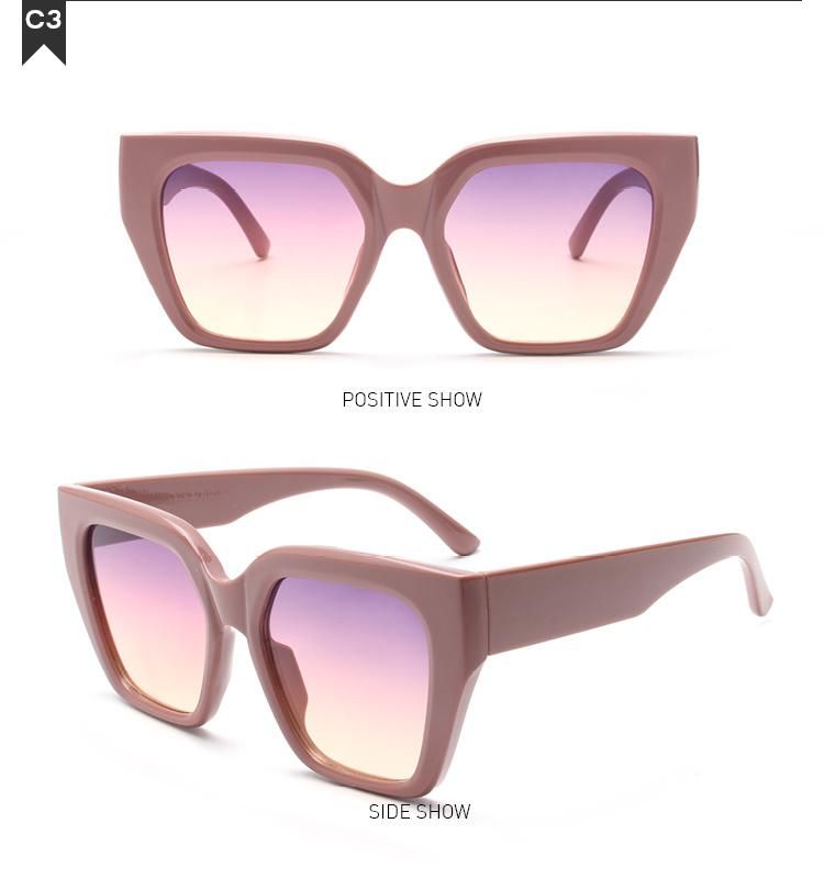 2022 Fashion New Big Frame Cat Eye Wholesale Sun Glasses High Quality Sunglasses for Women