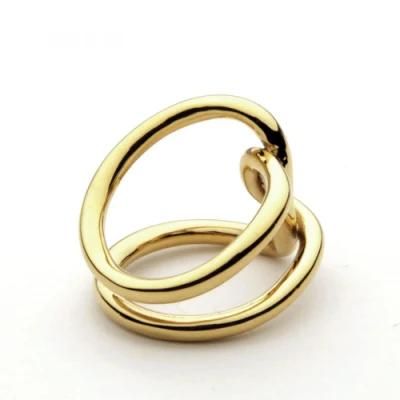 Luxury Jewelry Women Finger Copper Gold Ring