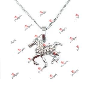 Alloy Stone Horse Charms Pendant Jewelry Necklace with Chain (HCP60127)