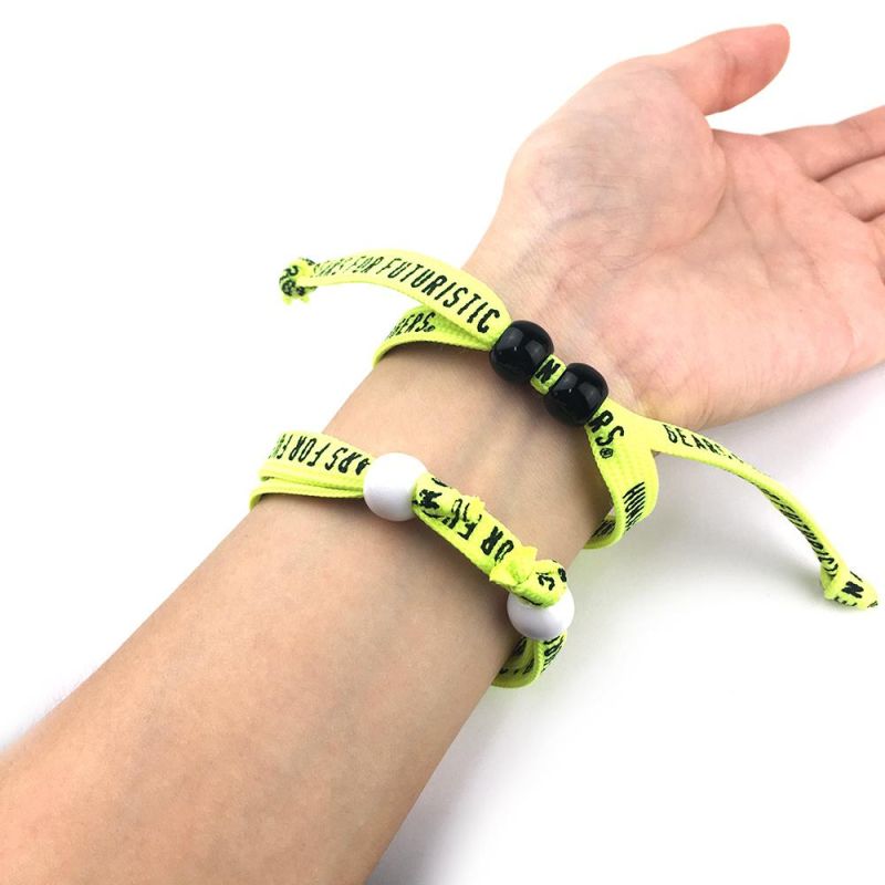 Wholesale Customized Adjustable Polyester Bracelet with Knot Ends