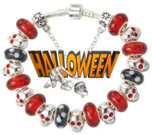 Halloween Silver Charm Bead Bracelet Ae91