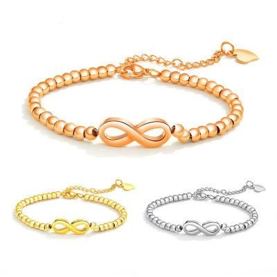 Fashion Jewelry Stainless Steel Bracelets Romantic Gift Steel/Rose Gold/18K Gold Plated Bracelets for Women Teen Girls