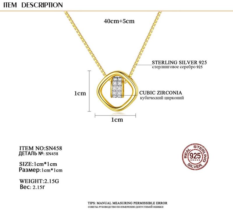 Shining Bling Cubic Zircon Clavicle Chain Pendant Necklace
