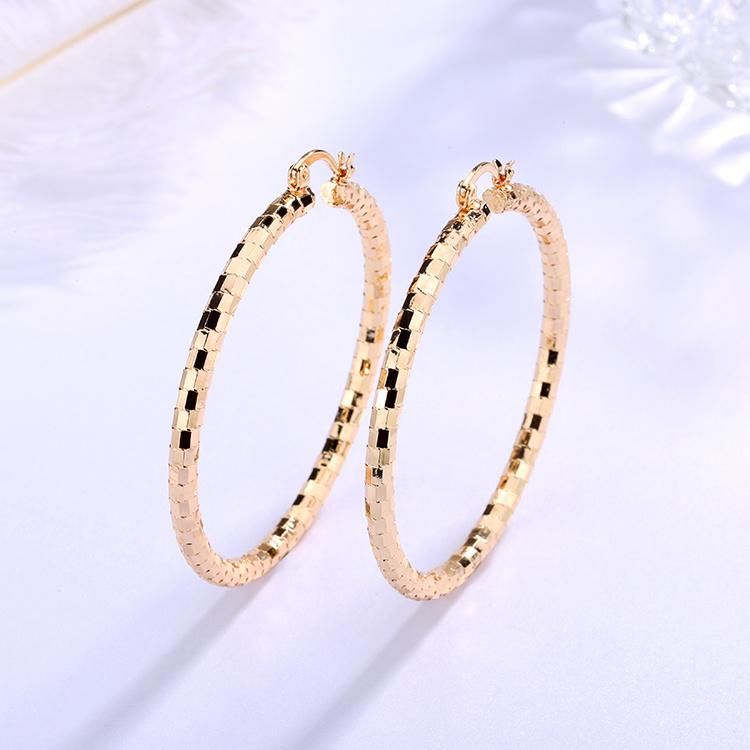 2020 Fashion Joyeria Custom Simple 18K Gold Plated Hoop Earring Designs Jewelry for Woman