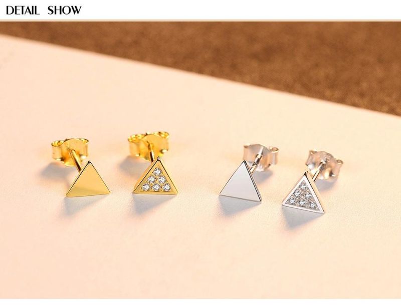 Christmas Eardrop Different on Both Sides Triangle Ear Stud Earpiece