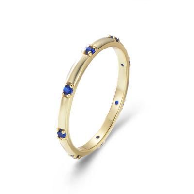 New Jewelry Gold Plating Multilayer Zirconia Band Ring