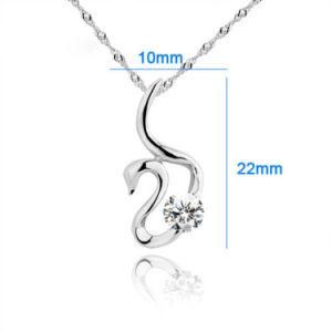 Popular Cute Fashion Sterling Silver Swan with Diamond Pendant